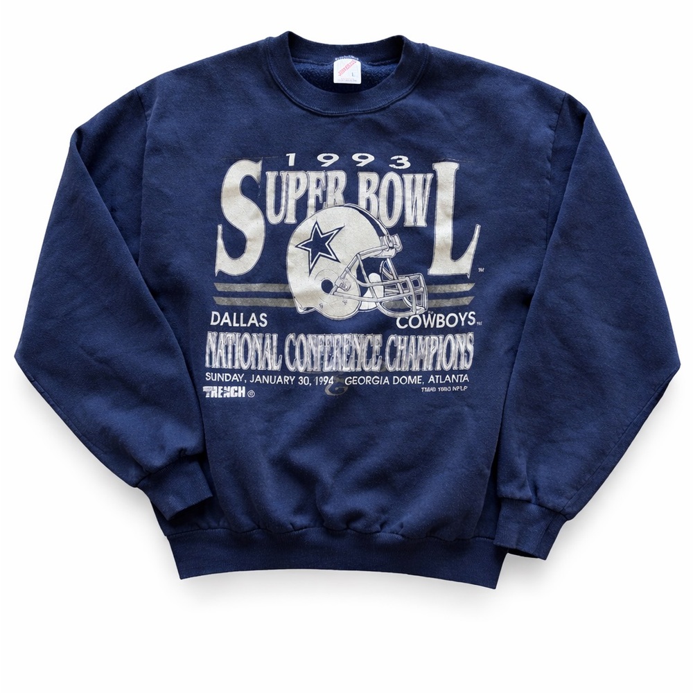 Vintage 1993 Dallas Cowboys Super Bowl Sweatshirt NFL Crewneck Size L